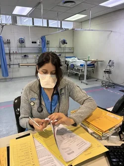 GHP Student Reviewing Charts in Capetown