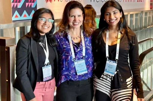 Dr. Davey with DGSOM student Nafisa Wara and UCT colleague.jpg