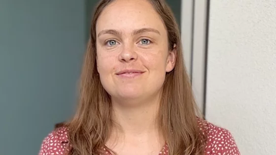 Medical student smiling